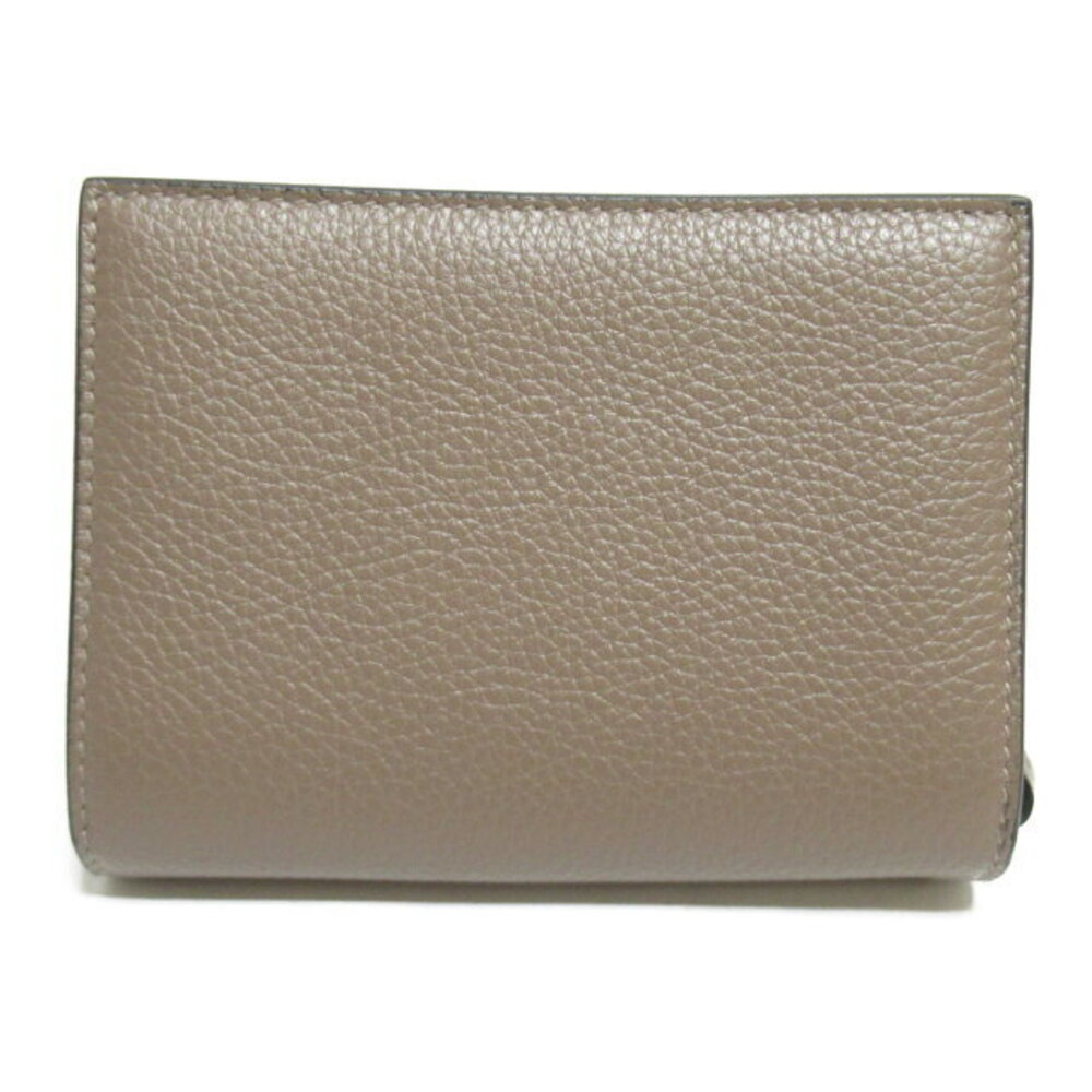 Balenciaga Leather Wallet Gray Bi fold Mink Zip
